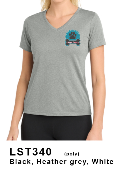 Ladies V-neck poly t-shirt LST340